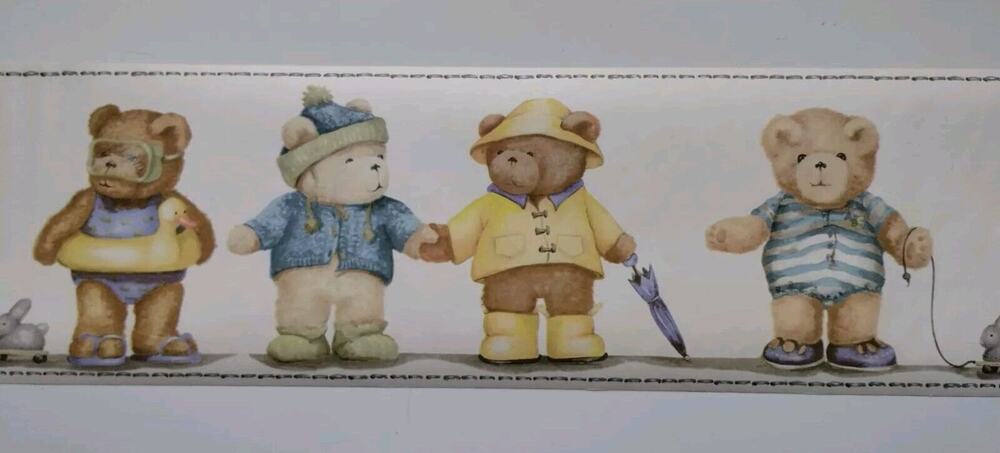 York Pre-pasted Decorative Border - 5yds - Teddy Bears